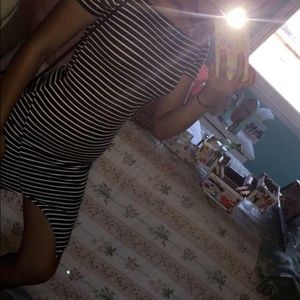 Black and white windsor bodycon dress